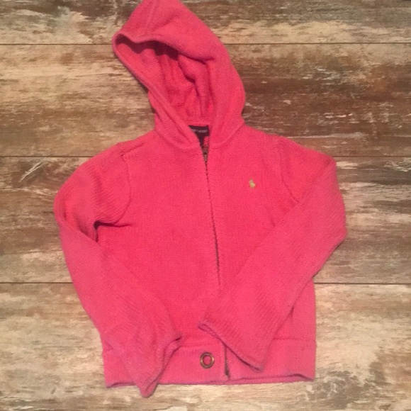 Girls pink polo sweater